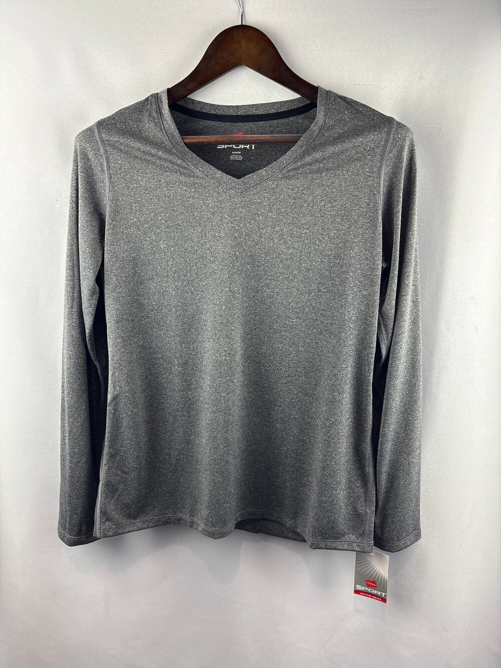 Women’s Hanes Sport Medium Heather Gray Long Sleeve